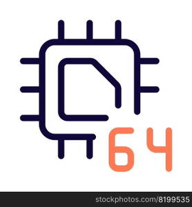 64-bit cpu designed for data processing.