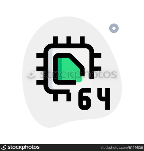 64-bit cpu designed for data processing.