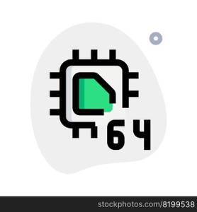 64-bit cpu designed for data processing.