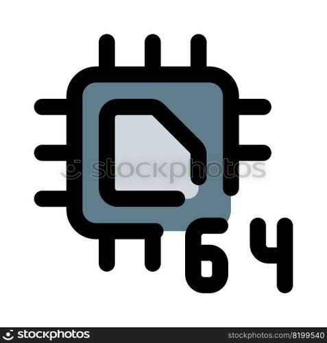 64-bit cpu designed for data processing.