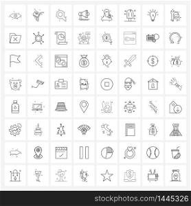 64 Universal Icons Pixel Perfect Symbols of avatar, avatar, search, avatar, megaphone Vector Illustration