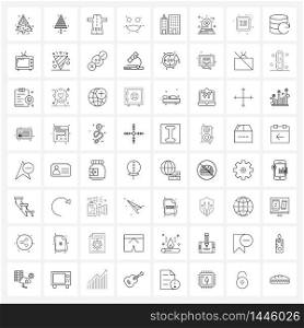 64 Universal Icons Pixel Perfect Symbols of calendar, box, emotions, siren, office Vector Illustration