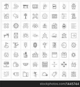64 Universal Icons Pixel Perfect Symbols of heart, oven, previous, kitchen, dinner Vector Illustration