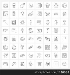 64 Universal Icons Pixel Perfect Symbols of list, list, men, a, text Vector Illustration