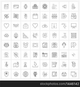 64 Universal Icons Pixel Perfect Symbols of nuclear, company, measure, business, pressure Vector Illustration