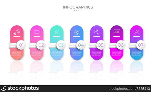 chart origami paper color in Vector info-graphic template for diagram ...
