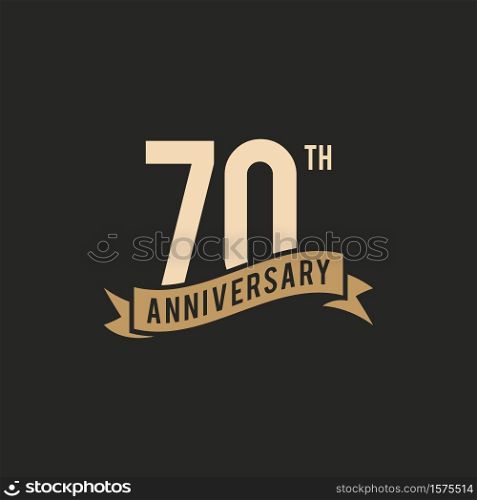 70 Years Anniversary Celebration Icon Vector Logo Design Template
