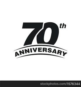 70th Years Anniversary Celebration Icon Vector Logo Design Template