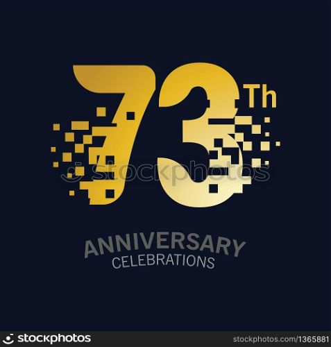 73 Year Anniversary logo template. Design Vector template for celebration