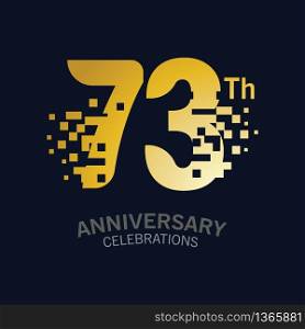 73 Year Anniversary logo template. Design Vector template for celebration