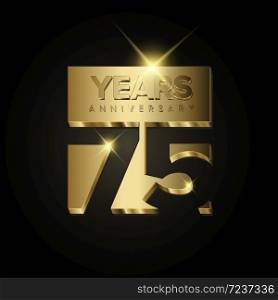 75 years golden anniversary card template - poster template of invitation card for event party . 75 years anniversary card template