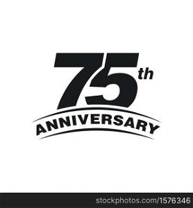 75th Years Anniversary Celebration Icon Vector Logo Design Template