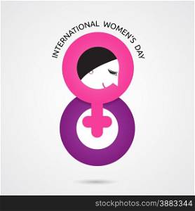 8 March, International Women&rsquo;s Day. Vector illustration