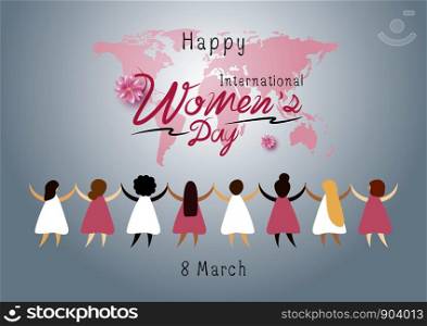 8 March International Women's Day vector illustration
