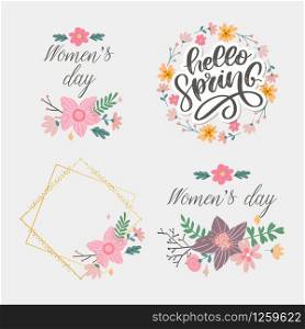 8 March International Women's Day design with handwritten letter