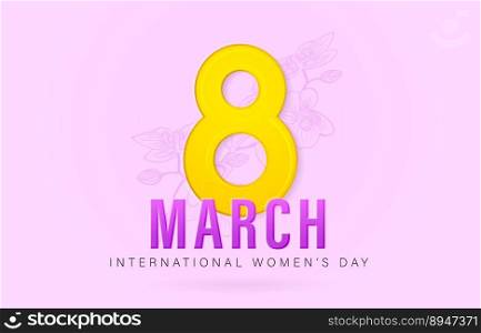 8 March International women s day with isolated purple backgrounds. applicable for poster, banner and anything