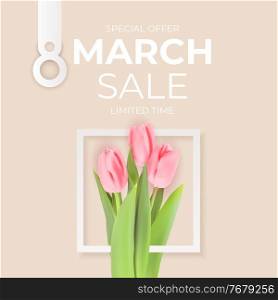 8 March sale banner Background Design. Template for advertising, web, social media and fashion ads. Horizontal poster, flyer, greeting card, header for website Vector Illustration.. 8 March sale banner Background Design. Template for advertising, web, social media and fashion ads. Horizontal poster, flyer, greeting card, header for website Vector Illustration. EPS10