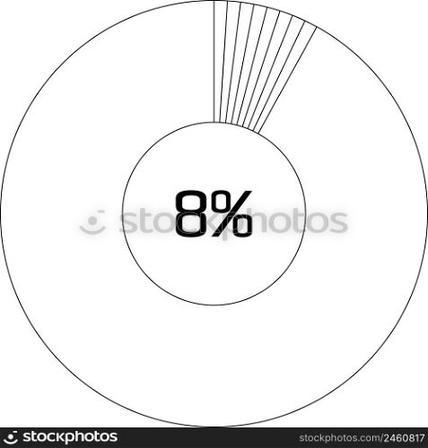 8 % pie chart percentage infographic round pie chart percentage