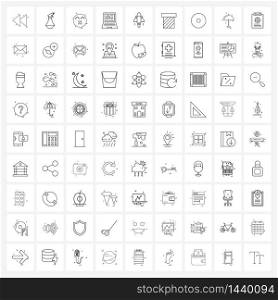 81 Editable Vector Line Icons and Modern Symbols of air craft, rocket, emotion, online, computer Vector Illustration