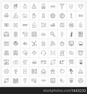 81 Universal Line Icon Pixel Perfect Symbols of drawer, clip, Christmas, clipboard, ui Vector Illustration