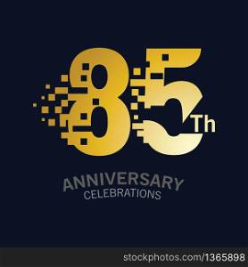 85 Year Anniversary logo template. Design Vector template for celebration