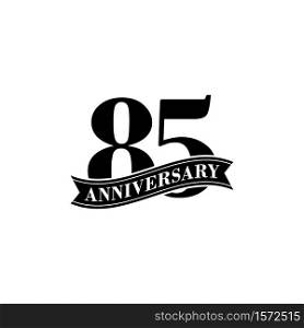 85 Years Anniversary Celebration Vector Logo Design Template