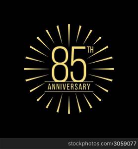 85 Years Anniversary Celebration Vector Logo Design Template