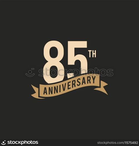85Years Anniversary Celebration Icon Vector Logo Design Template