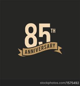 85Years Anniversary Celebration Icon Vector Logo Design Template