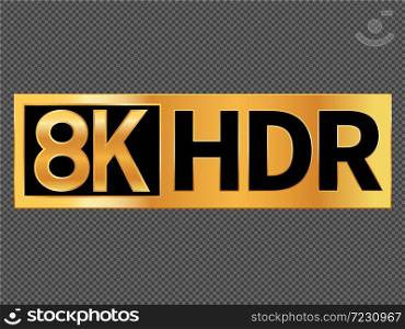 8K Ultra HD resolution icon for web and mobile