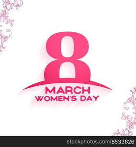 8th march international womens day celebration card