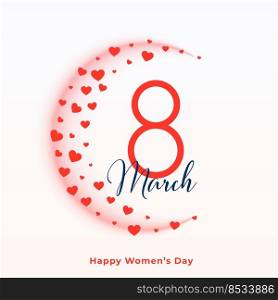 8th march womens day hearts greeting