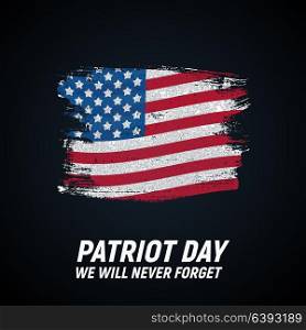 9.11 Patriot Day background We Will Never Forget Poster Template Vector illustration EPS10. 9.11 Patriot Day background We Will Never Forget Poster Template Vector illustration