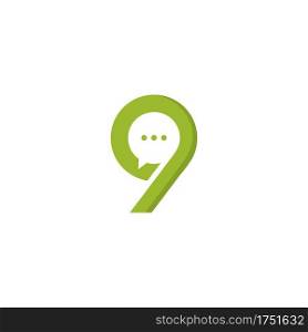9 chat logo icon symbol icon illustration design 