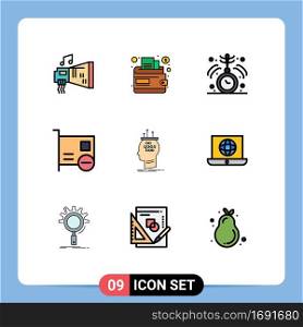 9 Creative Icons Modern Signs and Symbols of algorithm, hardware, clock, devices, card Editable Vector Design Elements