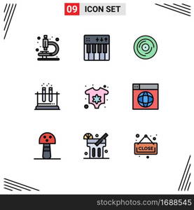 9 Creative Icons Modern Signs and Symbols of baby, tube, beat, test, sound Editable Vector Design Elements
