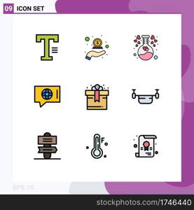 9 Creative Icons Modern Signs and Symbols of birthday, technical, money, world, love Editable Vector Design Elements