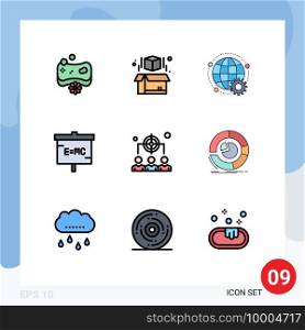 9 Creative Icons Modern Signs and Symbols of business, laboratory, online, lab, education Editable Vector Design Elements