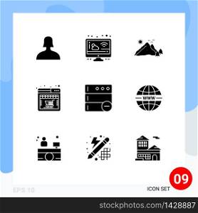 9 Creative Icons Modern Signs and Symbols of delete, online store, landscape, web, online Editable Vector Design Elements