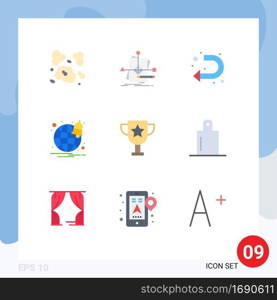 9 Creative Icons Modern Signs and Symbols of education, website, plan, notification, left Editable Vector Design Elements
