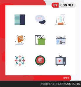 9 Creative Icons Modern Signs and Symbols of eid, box, science lab, gift, fly Editable Vector Design Elements