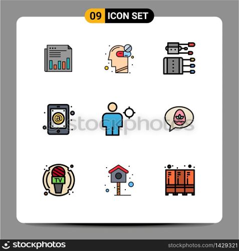 9 Creative Icons Modern Signs and Symbols of email, spa, healthcare, needles, chinese Editable Vector Design Elements