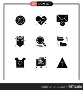 9 Creative Icons Modern Signs and Symbols of find, web, mail, shield, network Editable Vector Design Elements