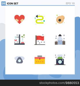 9 Creative Icons Modern Signs and Symbols of flags, congress, egg, tube, science Editable Vector Design Elements