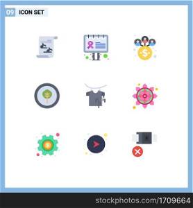 9 Creative Icons Modern Signs and Symbols of flower, drying, business, clothes, biological Editable Vector Design Elements
