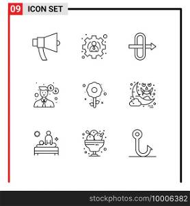 9 Creative Icons Modern Signs and Symbols of holiday, plent, gateway, flower, office Editable Vector Design Elements