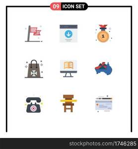 9 Creative Icons Modern Signs and Symbols of holidays, easter, message, christmas, emblem Editable Vector Design Elements