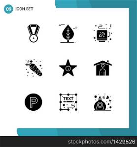 9 Creative Icons Modern Signs and Symbols of home, studio, tea, movie, nutrition Editable Vector Design Elements