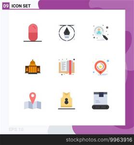 9 Creative Icons Modern Signs and Symbols of house, america, pencil, whtiehouse, recruitment Editable Vector Design Elements