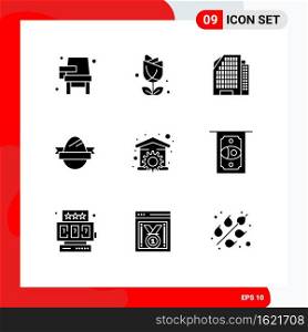 9 Creative Icons Modern Signs and Symbols of household, holidays, plent, holiday, easter egg Editable Vector Design Elements